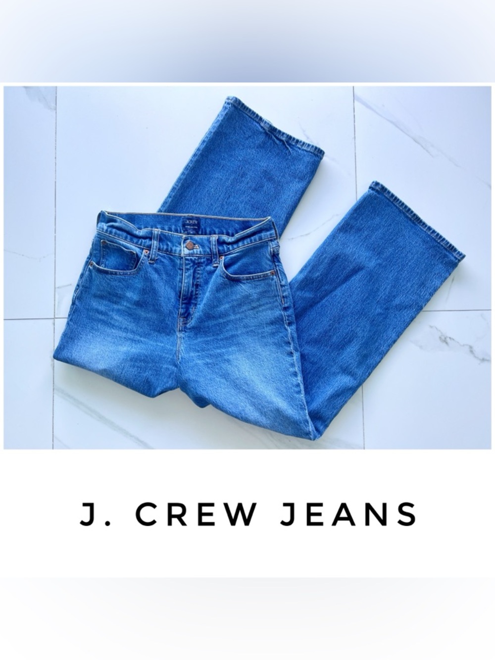 J. Crew jeans size 26 blue denim wide leg crop